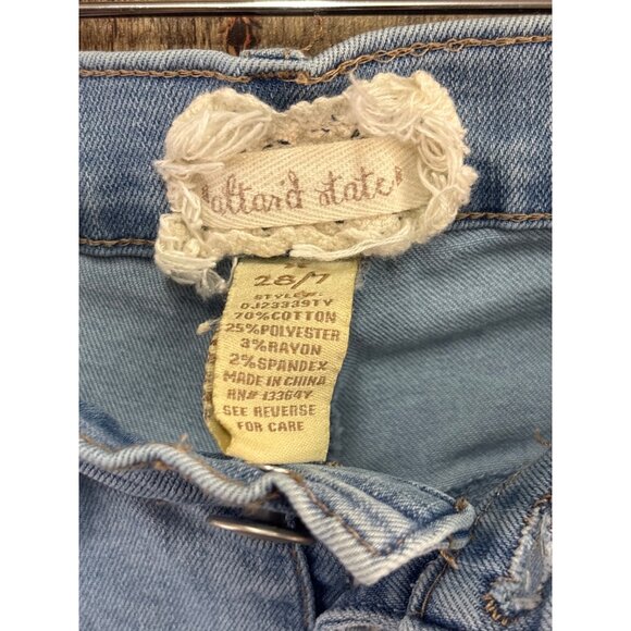 Altar'd State Flared High-Waisted Light Wash Jeans With Button Fly 28/7 - Picture 3 of 5